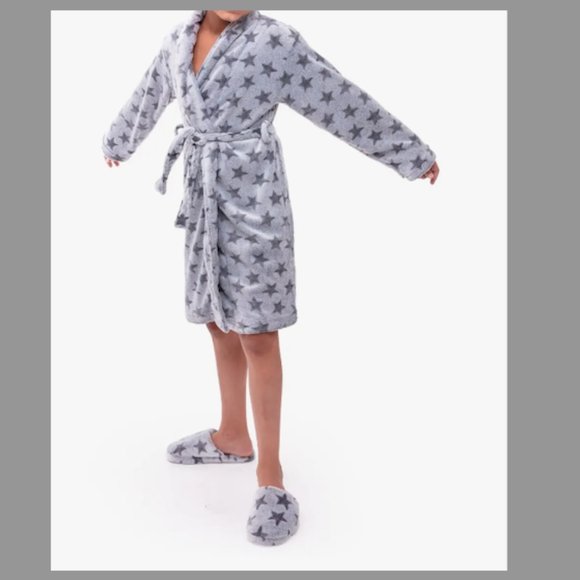 Kid's Robe Slipper Set Stars NWT - Picture 2 of 2